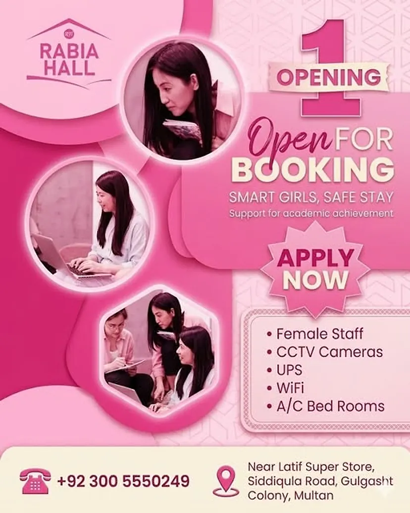Rabia Hall opening – apply now for female students