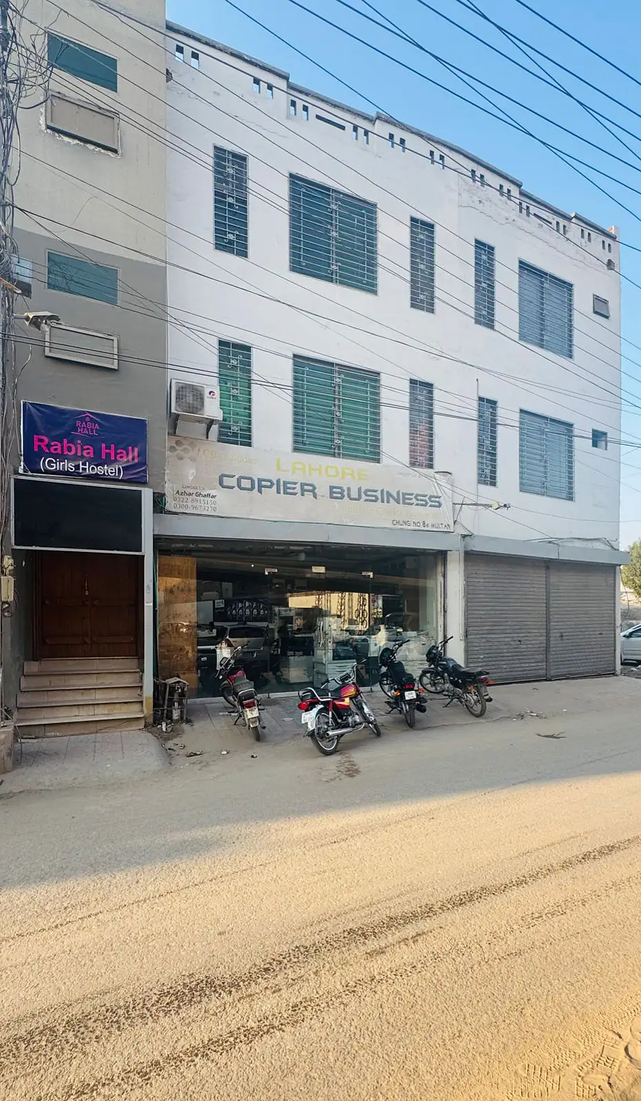 Rabia Hall Girls Hostel Branch 3 building at Chungi No. 8, Peer Khurshid Road, Multan